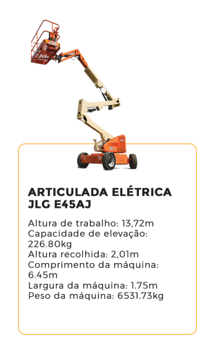 articulada elétrica jlg e45aj - alugar na blomaq manaus