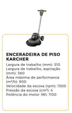 enceradeira de piso karcher - alugar na blomaq manaus