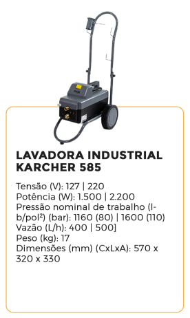 lavadora industrial karcher 585 - alugar na blomaq manaus