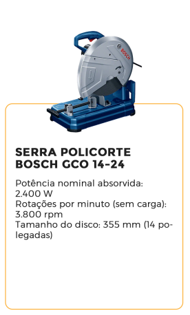 serra policorte bosch cgo 14-24 - alugar na blomaq manaus