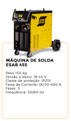 máquina de solda esab 455