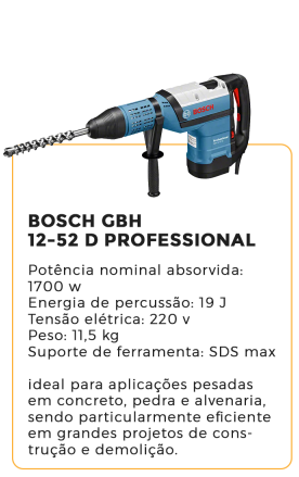 bosch gbh 12-52 d professional - alugar na blomaq manaus