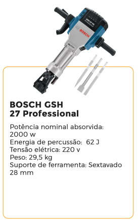 bosch gsh 27 professional - alugar na blomaq manaus